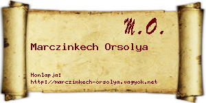Marczinkech Orsolya névjegykártya